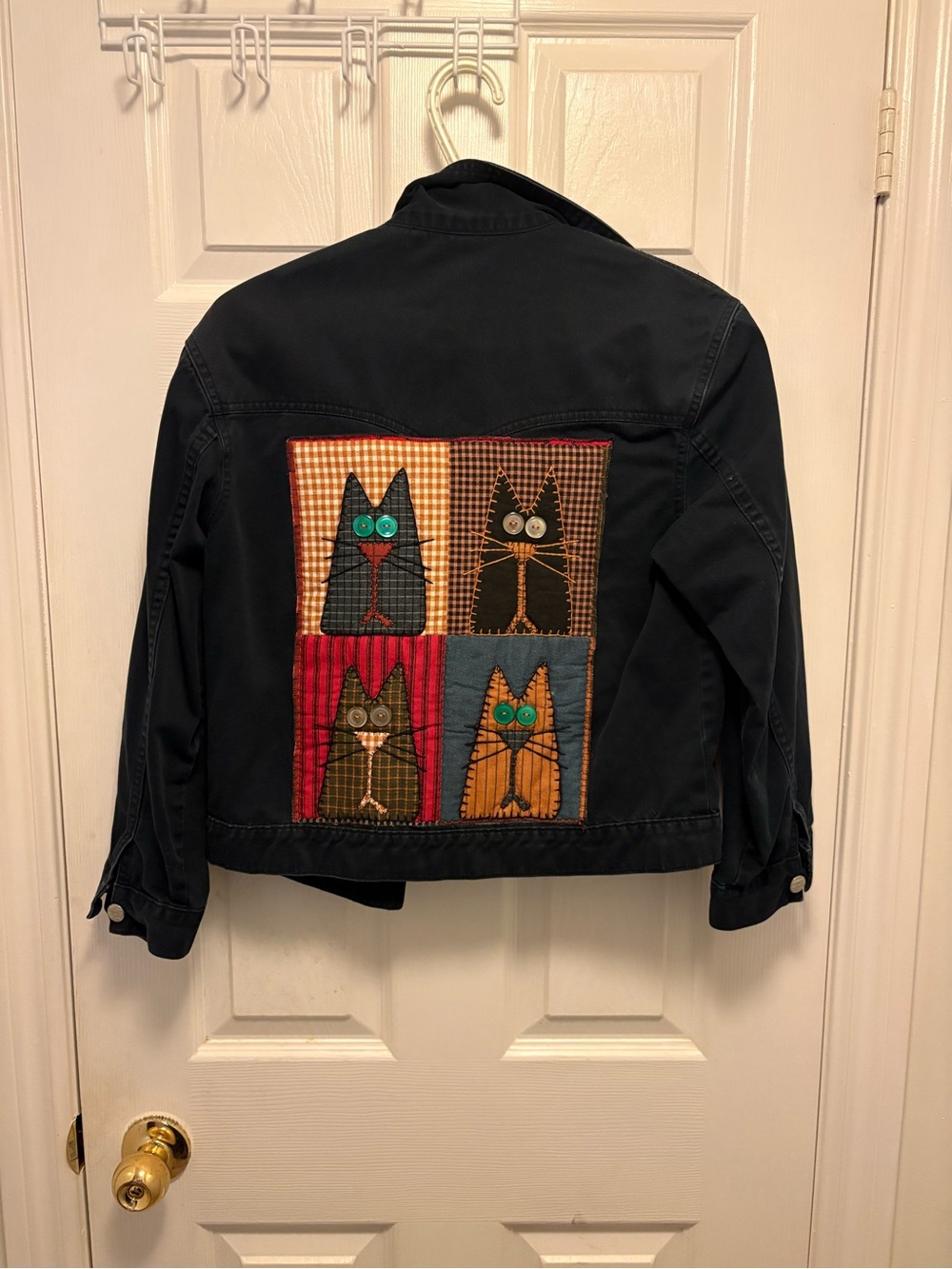Women's Black Jean Jacket - Classic Button-Front Denim Coat
